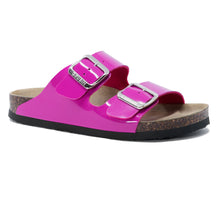 Load image into Gallery viewer, Women&#39;s Arizona Pink Glossy leatherette sandals