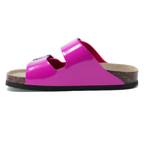 Women's Arizona Pink Glossy leatherette sandals